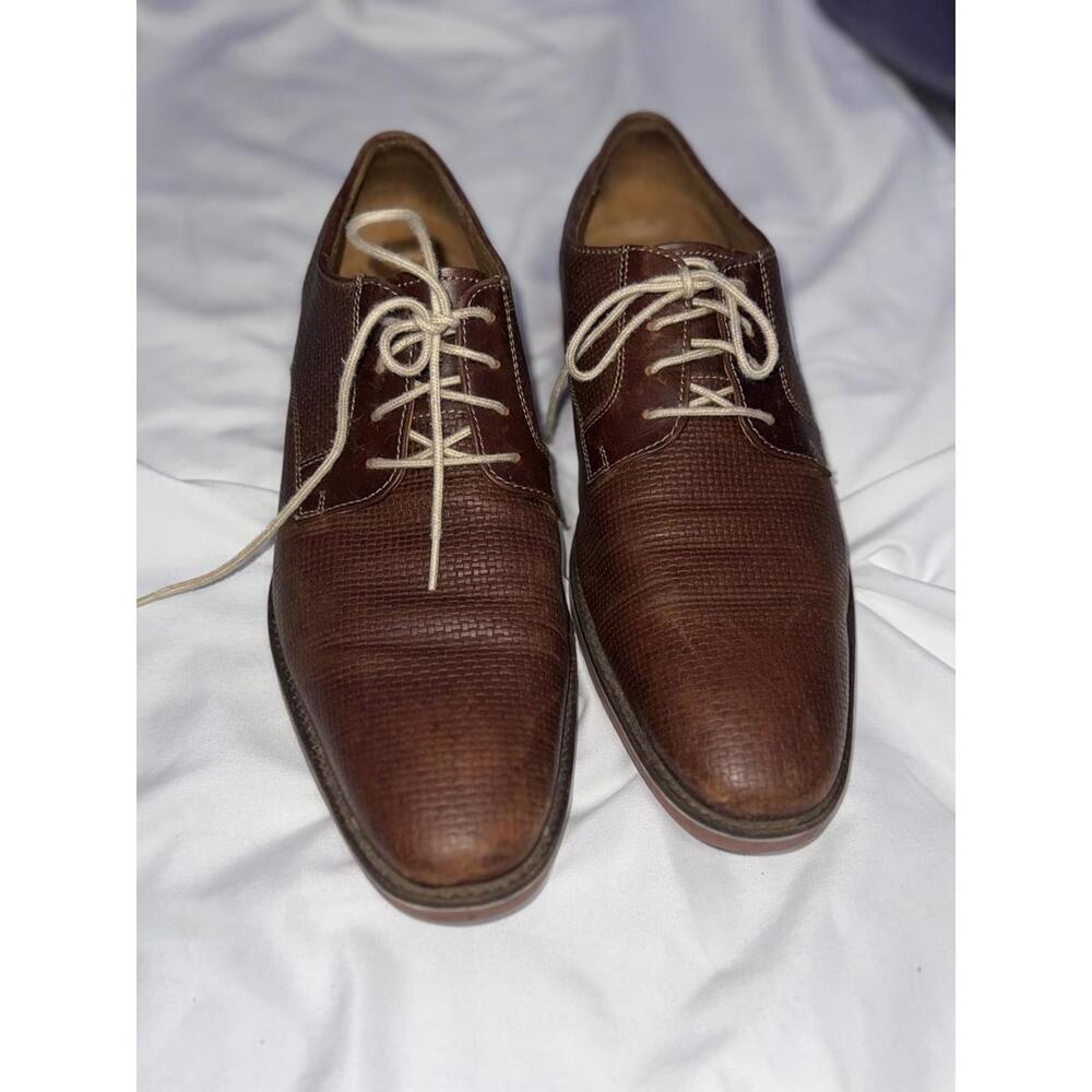 Giorgio Brutini Mens Jeffers 25043 Leather Woven Derby Shoes